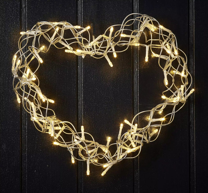 Conzept Jul - Ljushjärta 30 cm 80 LED adapter