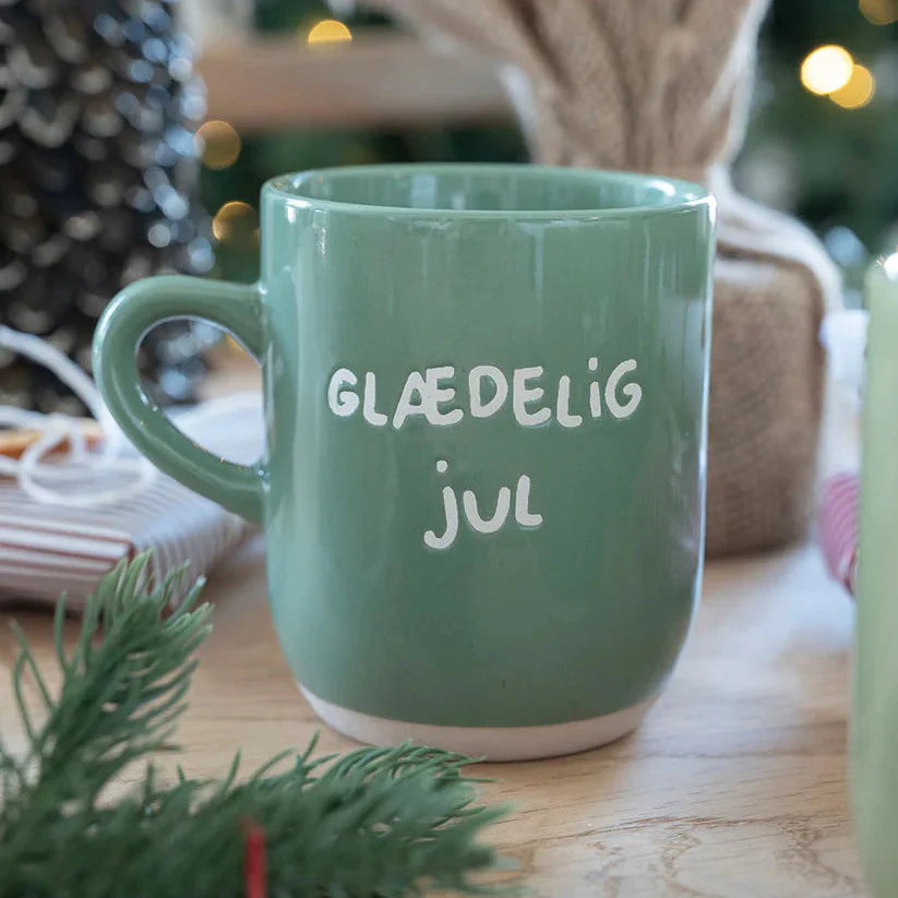 Det gamla apoteket - Mugg 30 cl. grön - God Jul
