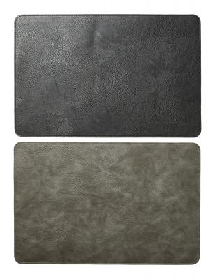 Vändbar bordsunderlägg - PU 30x45 cm svart/grå