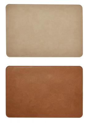 Vändbar bordsunderlägg - PU 30x45 cm tobak/sand