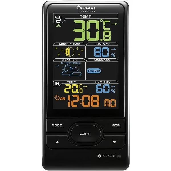 Oregon - Trådlös väderstation - Avancerad färg-LCD