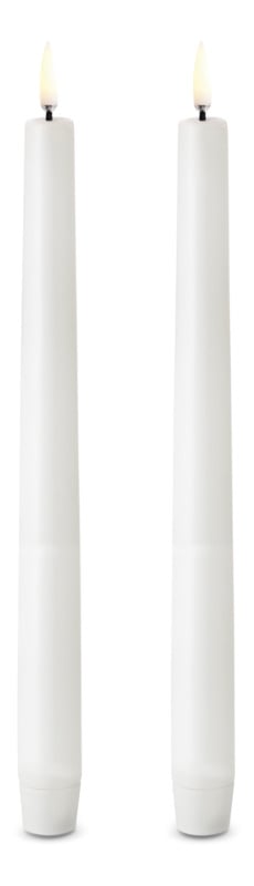 Uyuni - LED Ljusstake 2 st Ø2,3 x H25 cm vit