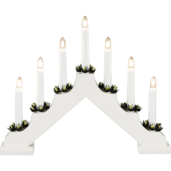 Conzept Christmas - Trappställning i trä - Vit