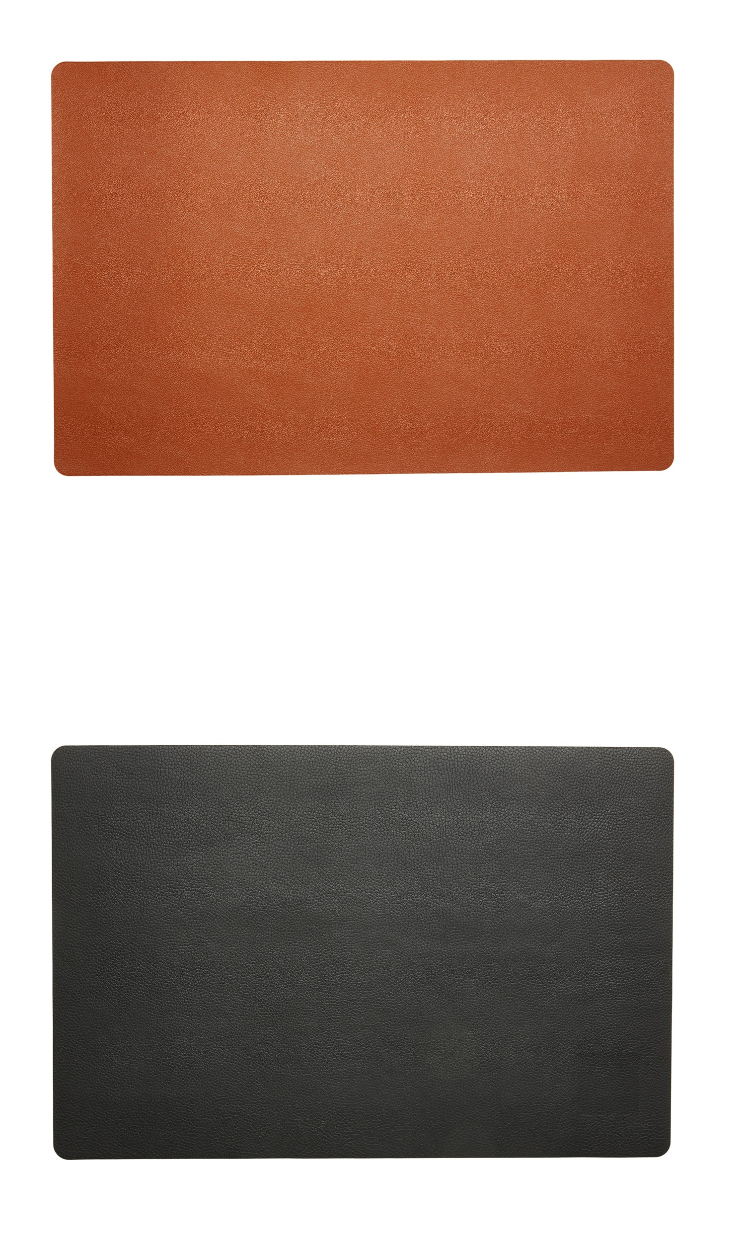 Dacore - Bordsunderlägg PU mjuk 30x45 cm - cognac/svart vändbar