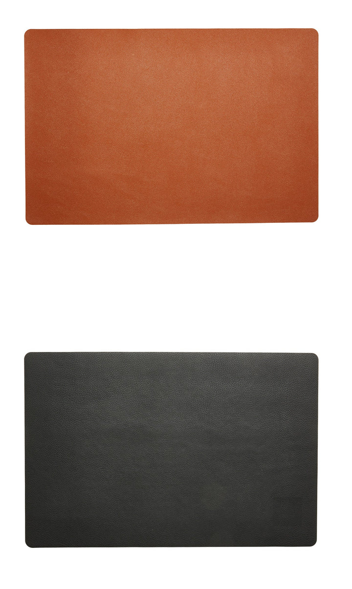 Dacore - Bordsunderlägg PU mjuk 30x45 cm - cognac/svart vändbar