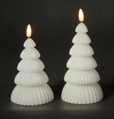 LED-julgran 2 st. i vitt - med fjärrkontroll