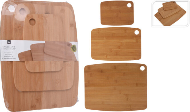 Skärbrädeset om 3 delar. i bambu