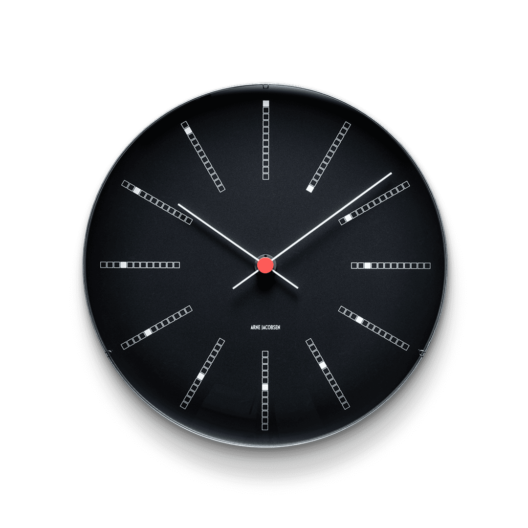 Arne Jacobsen - Bankers väggklocka Ø29 cm svart
