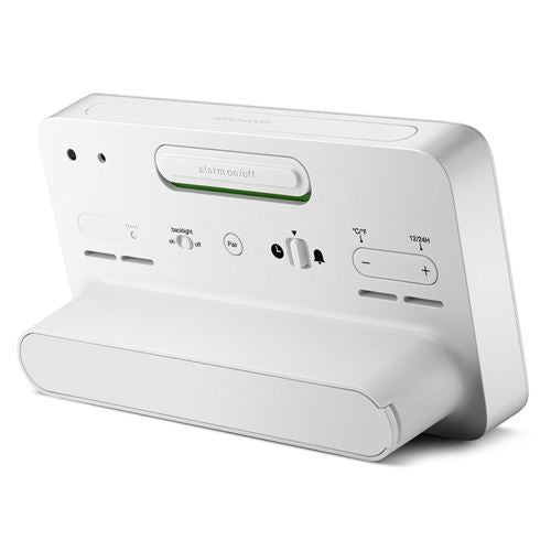 Braun - Digital väckarklocka med inomhus-/utomhustemperatur BC13WP-DCF - Vit