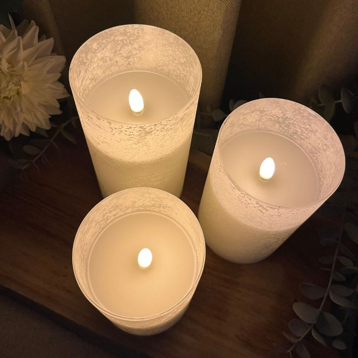 LED-cylinderglas 3 st. - med fjärrkontroll