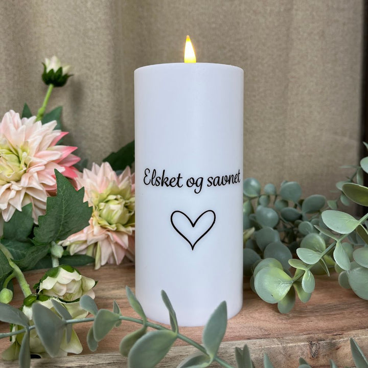 LED-gravlampa "Älskad och saknad" med timer