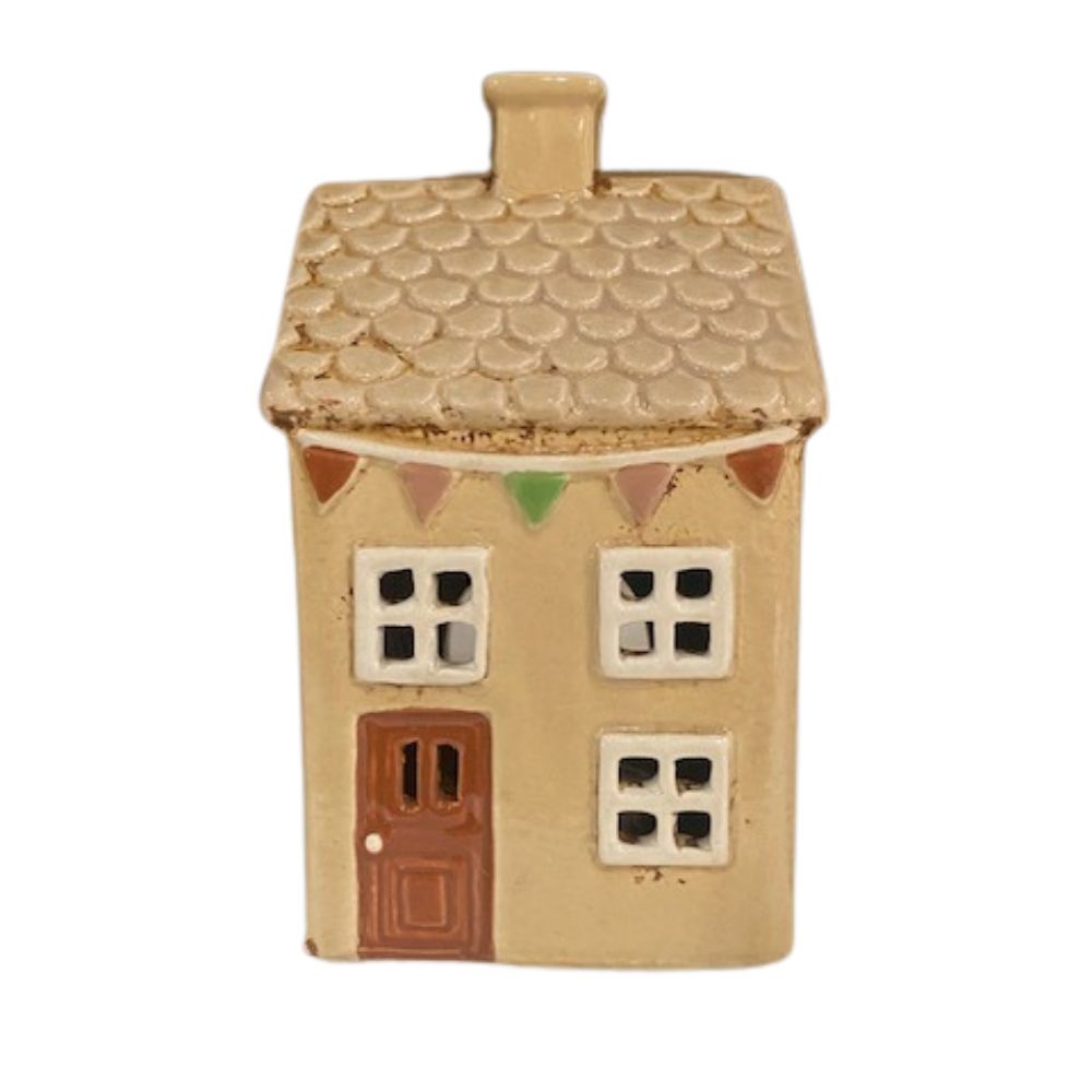 Keramisk värmeljushållare - brun