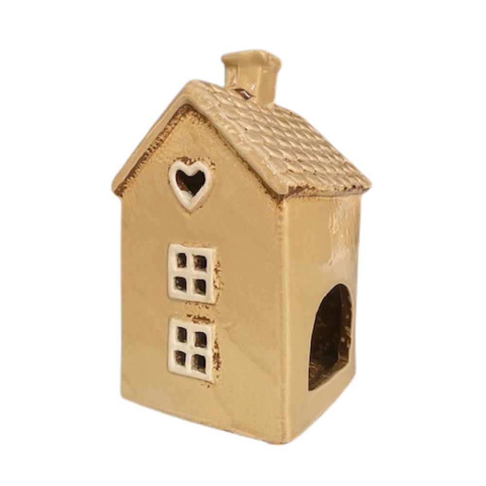 Keramisk värmeljushållare - brun