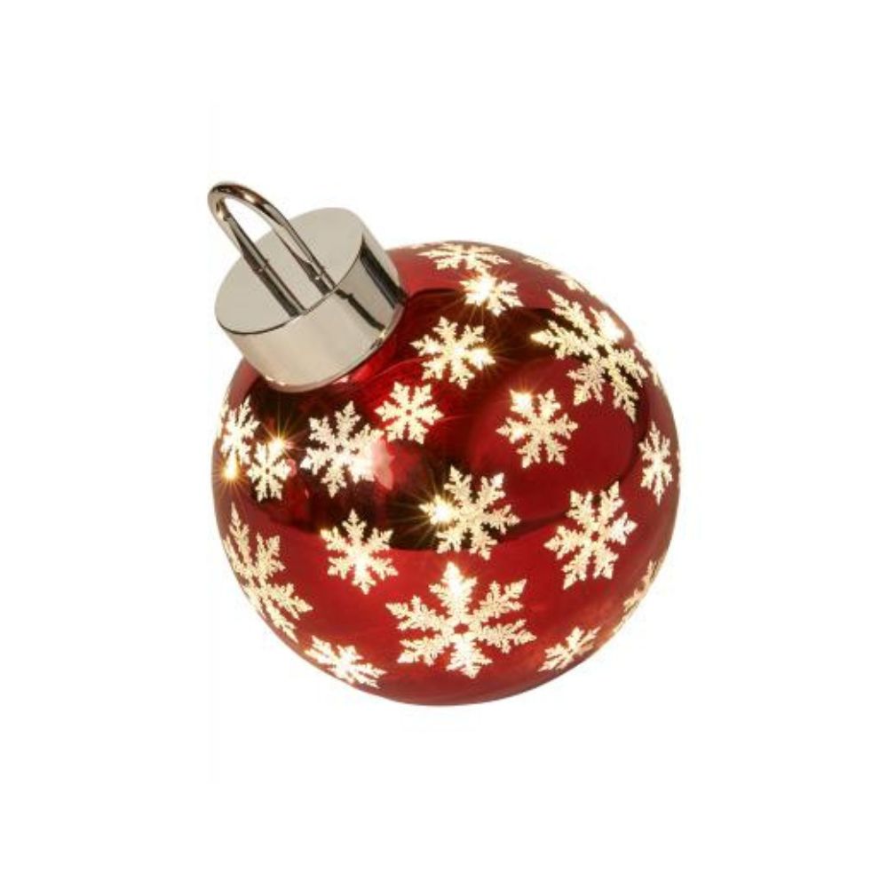 Julkula med LED och snöflingor Ø15 cm