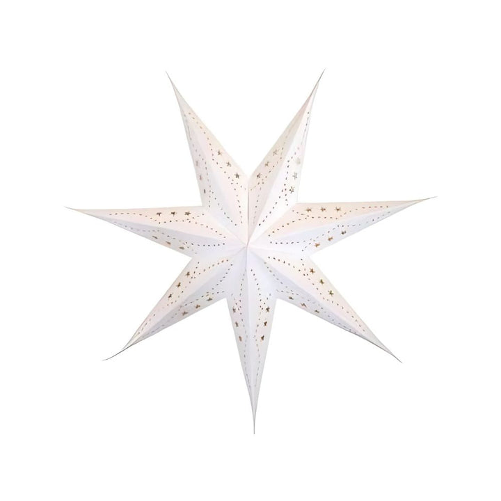 Det gamla apoteket - Pappersstjärna i vitt Ø60 cm