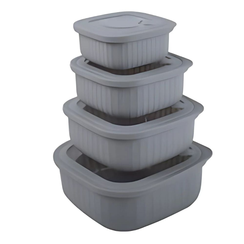 Conzept - Förvaringslåda 8 delar fyrkantig i svart