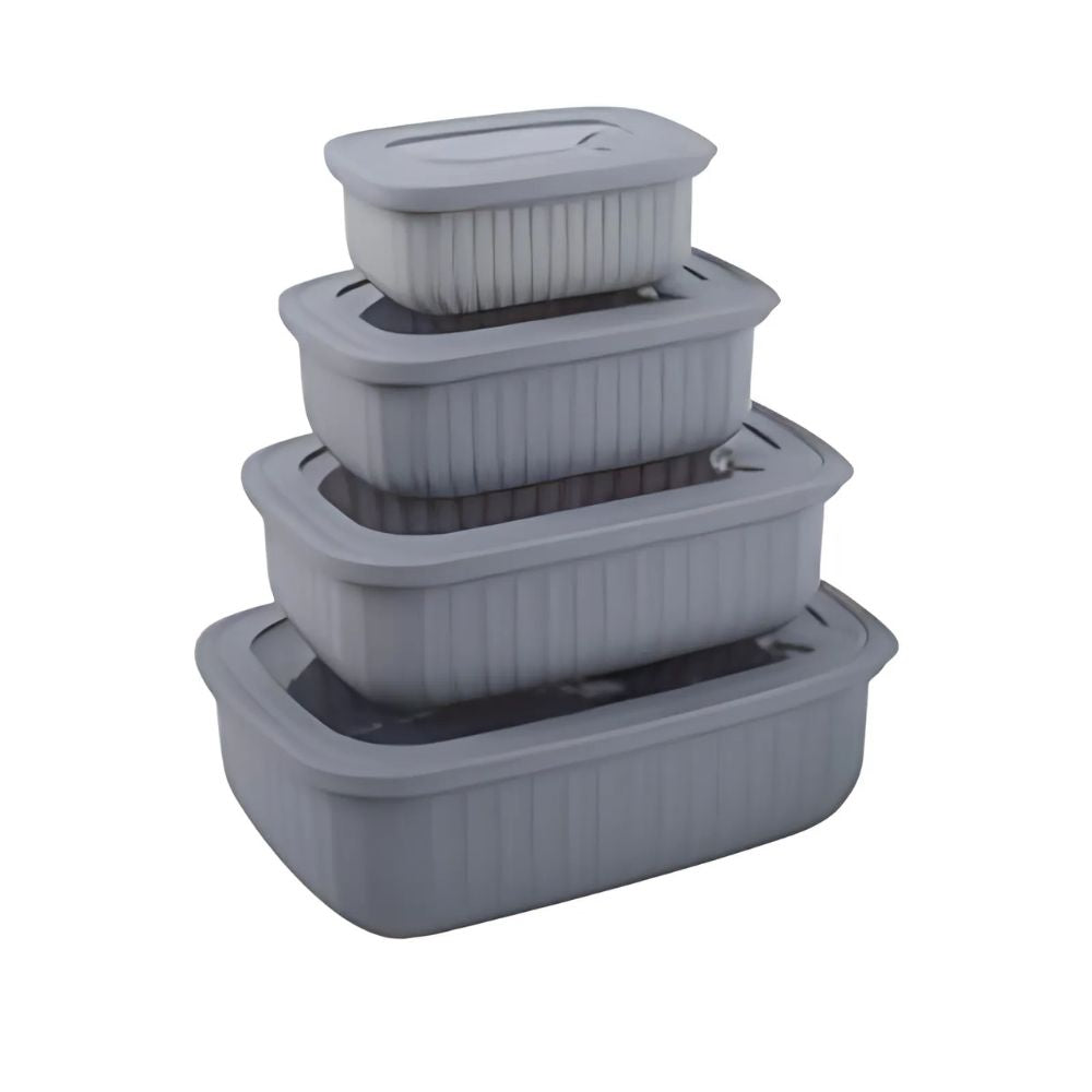 Conzept - Förvaringslåda 8 delar rektangulär svart