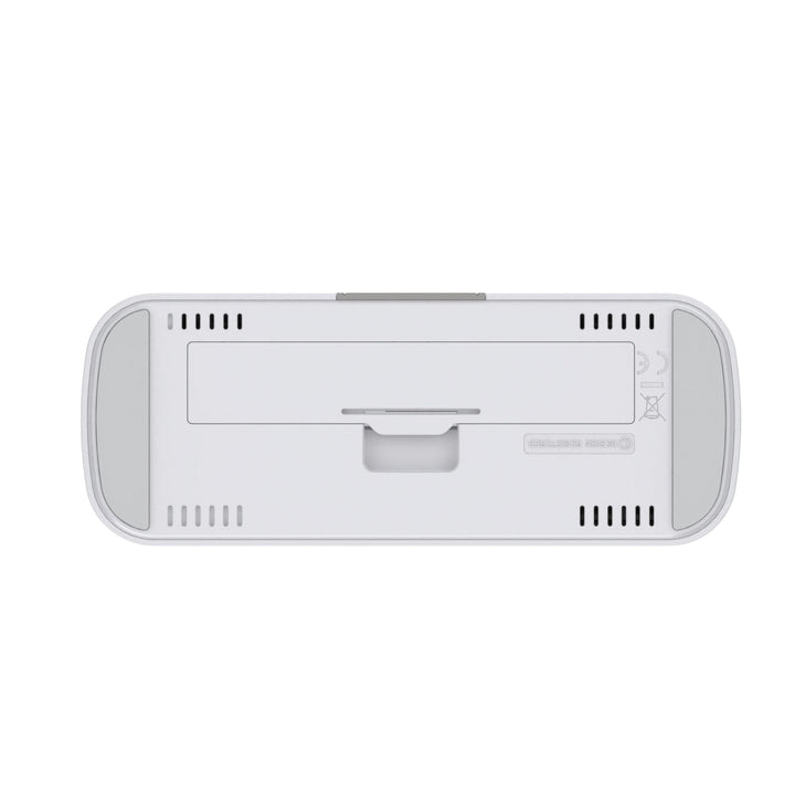 Conzept - Bordsklocka i glas med radiokontroll - vit