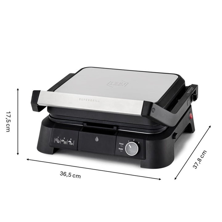 OBH Nordica - SuperGrill kontaktgrill 3-i-1 rostfritt stål