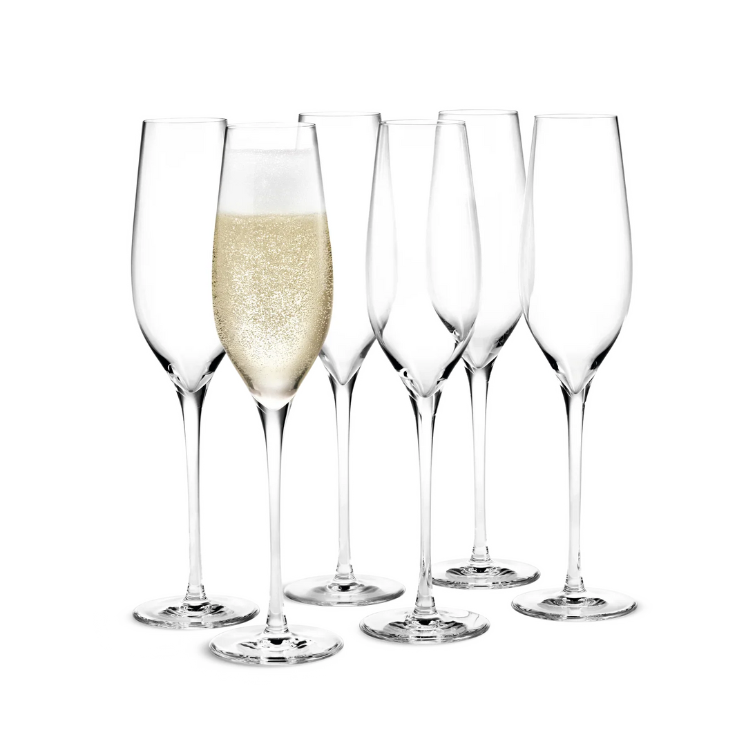 Holmegaard - Cabernet Champagne glas klar - 29 cl 6 st.