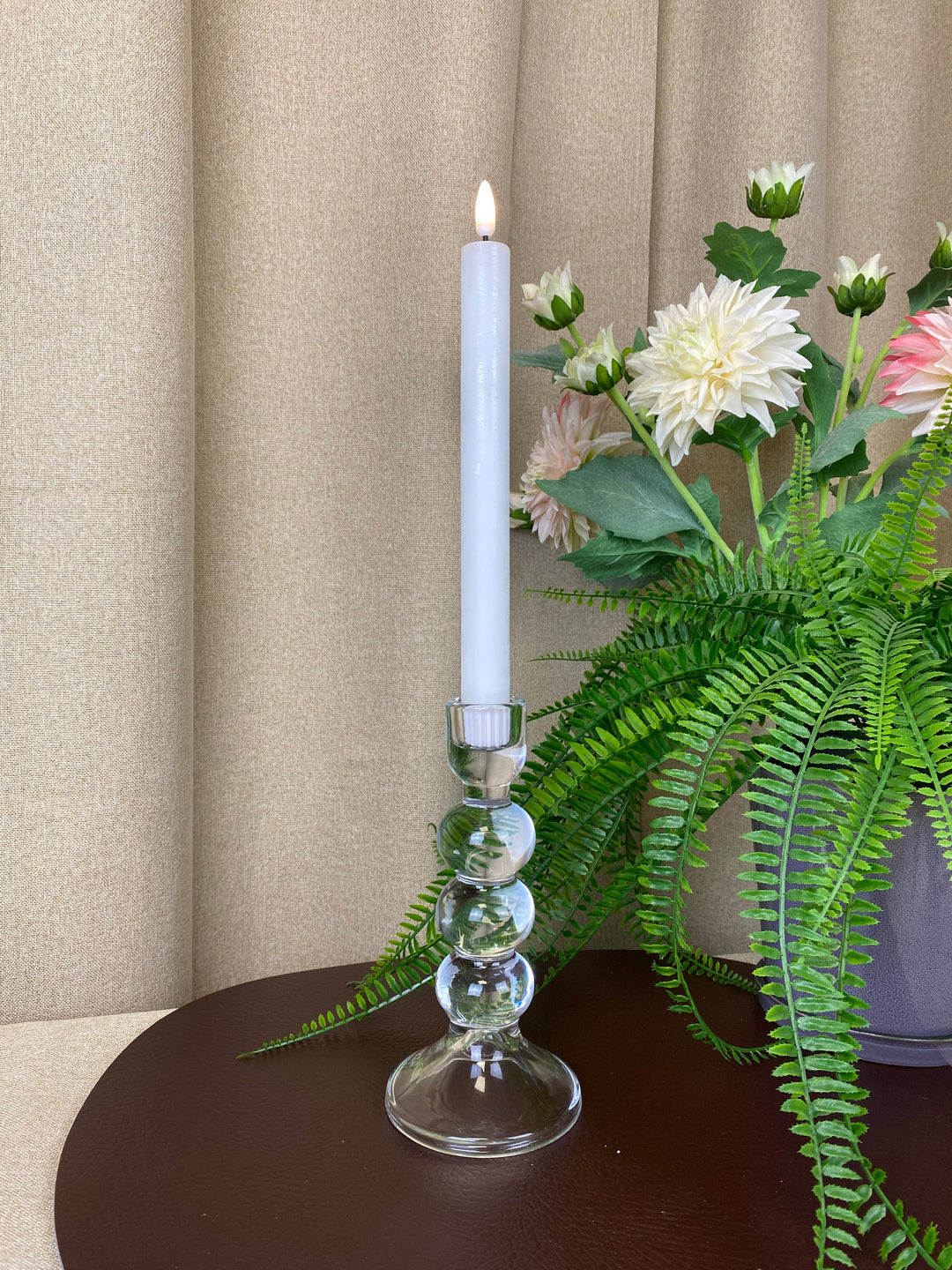 Glasljusstake - 18,5 cm