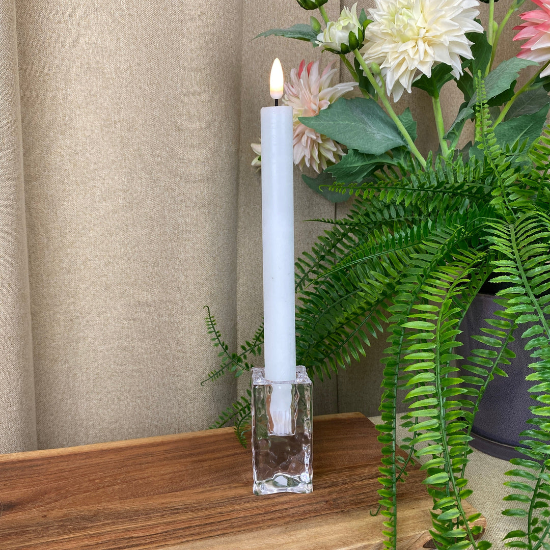 Ljusstake i glas 7,8 cm