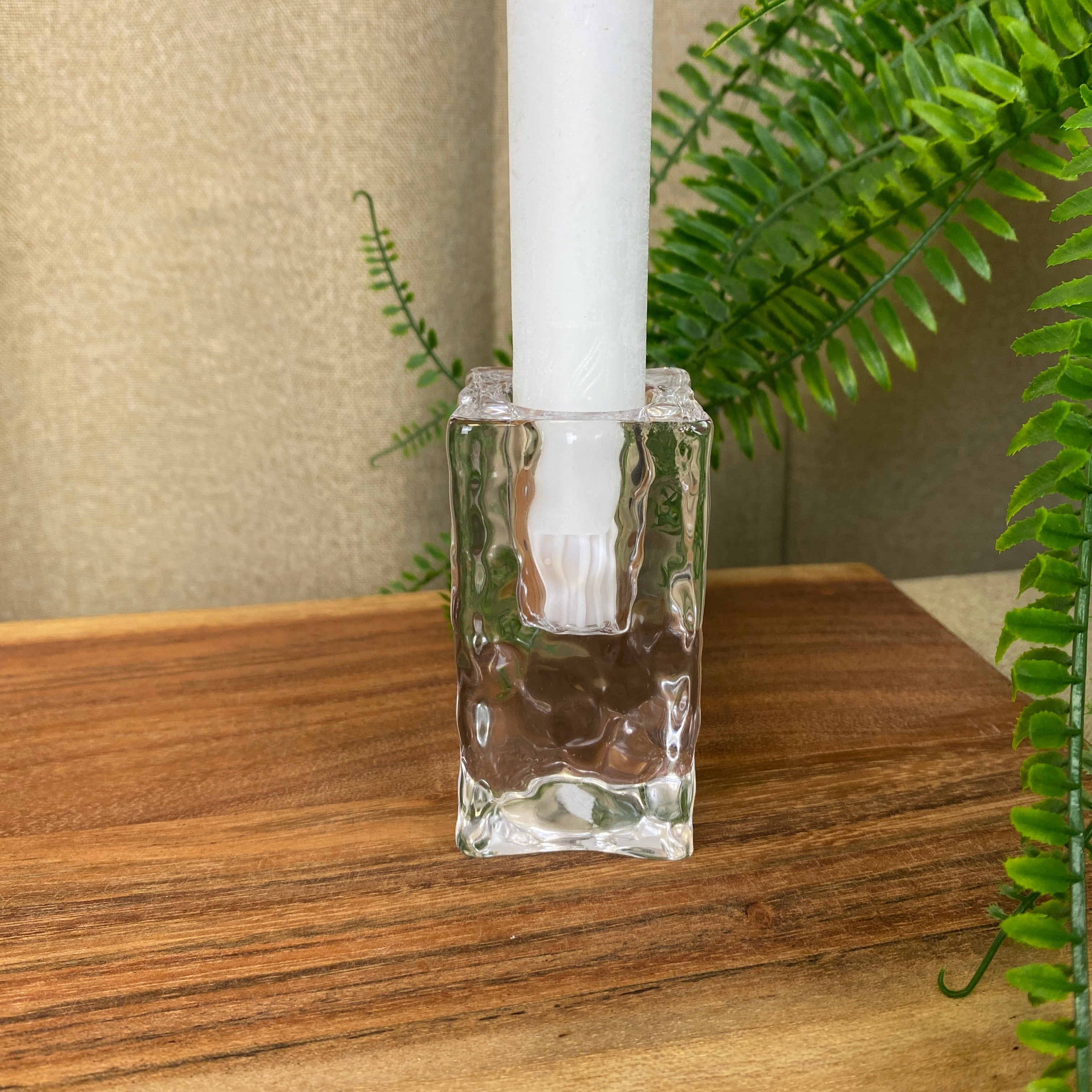 Ljusstake i glas 7,8 cm