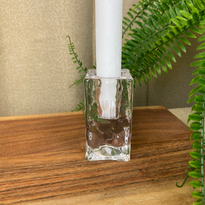 Ljusstake i glas 7,8 cm