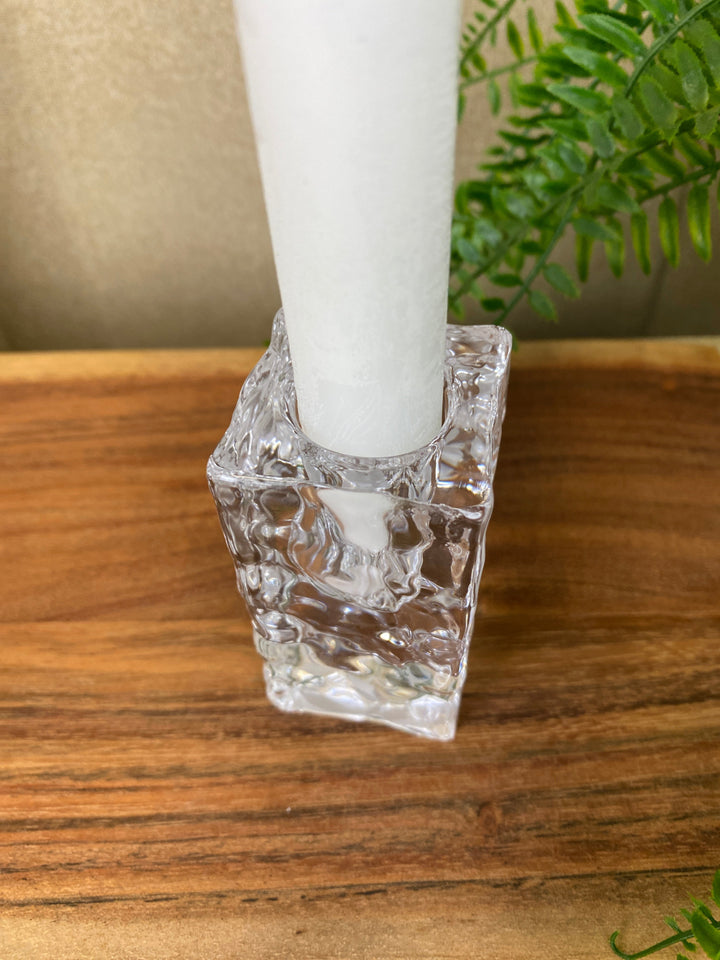 Ljusstake i glas 7,8 cm