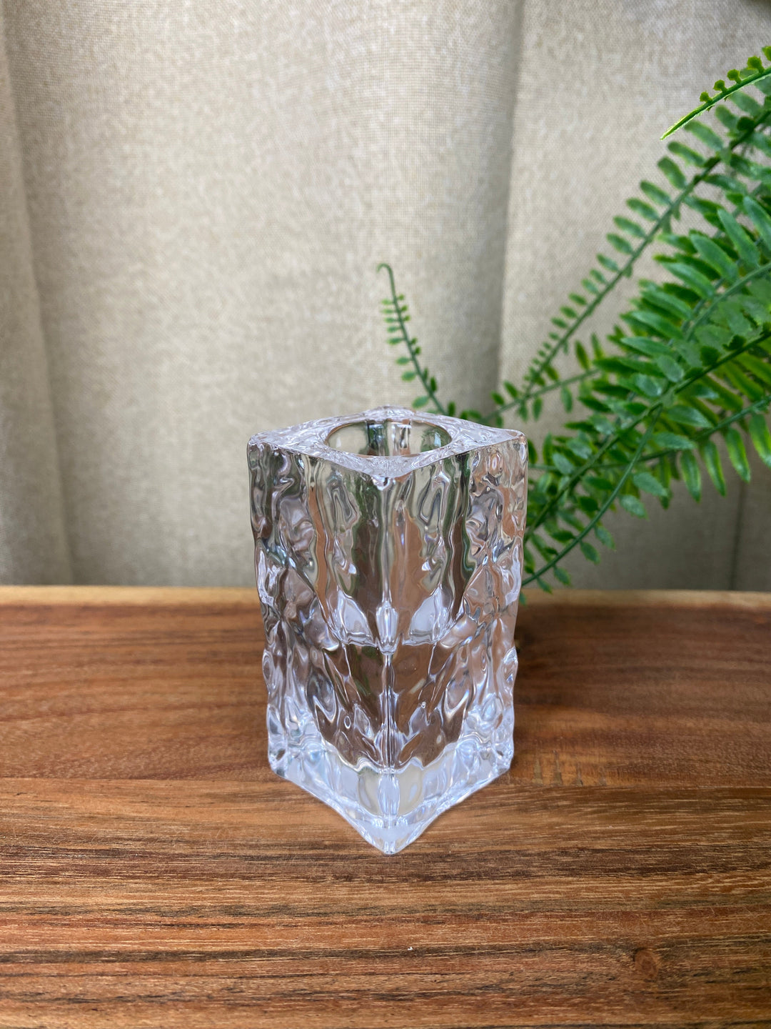 Ljusstake i glas 7,8 cm