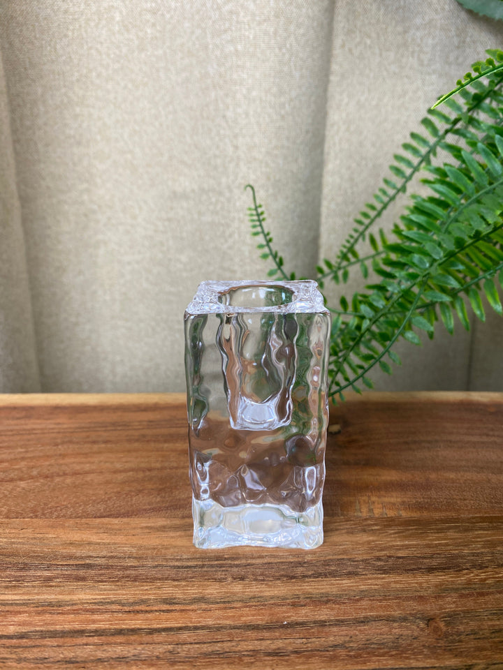 Ljusstake i glas 7,8 cm