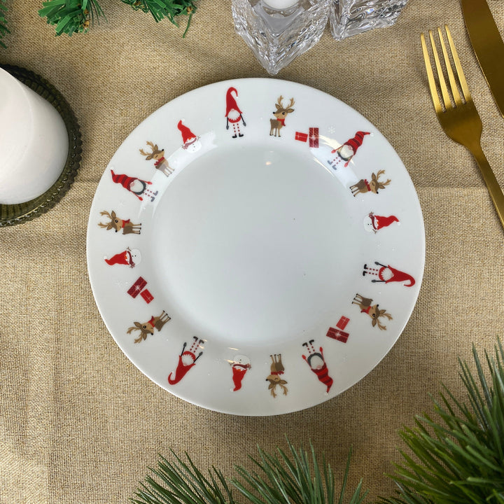 Tallrik Ø19 cm med julmotiv