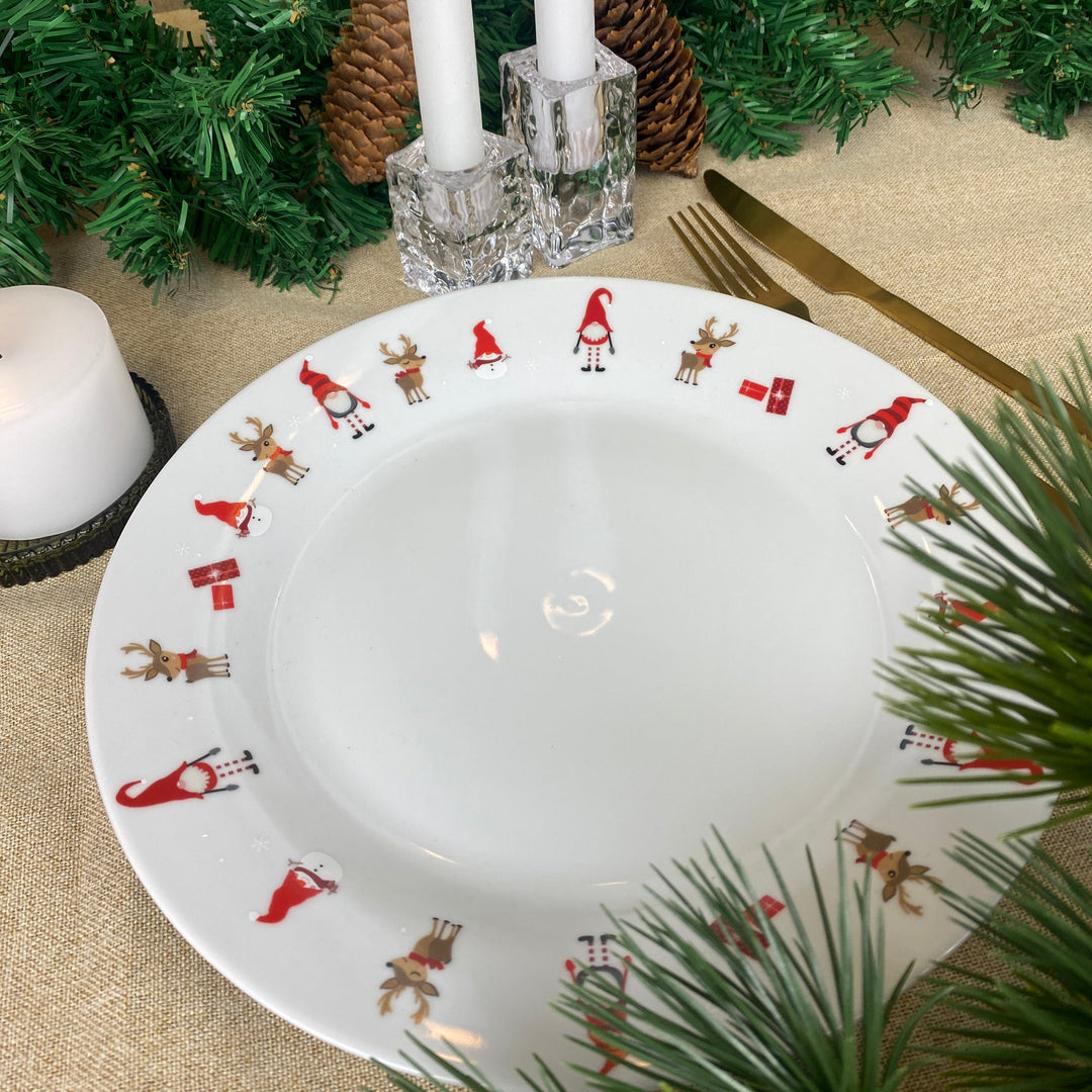 Tallrik Ø19 cm med julmotiv