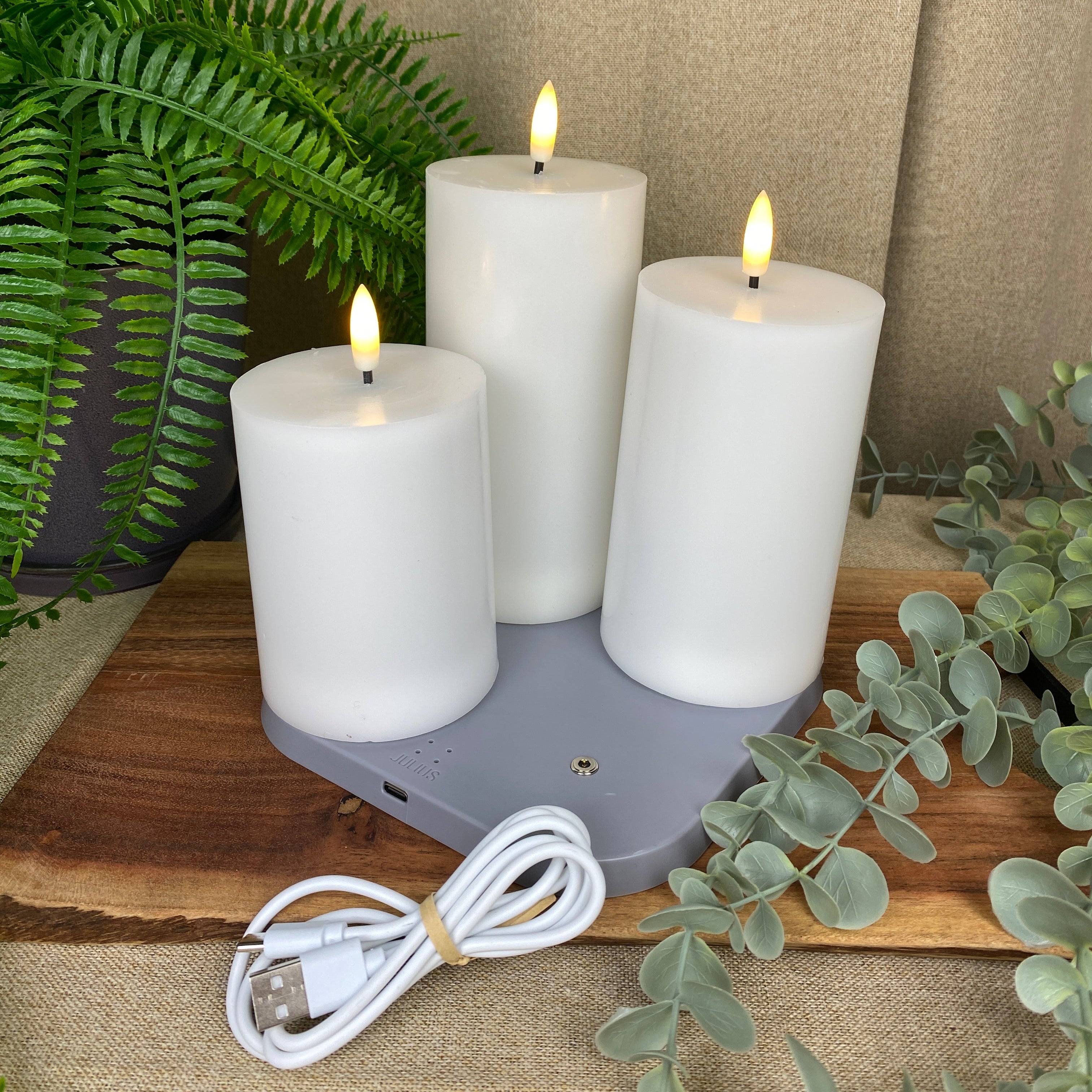 Sirius - Julius uppladdningsbara blocklampa set med 3 delar.