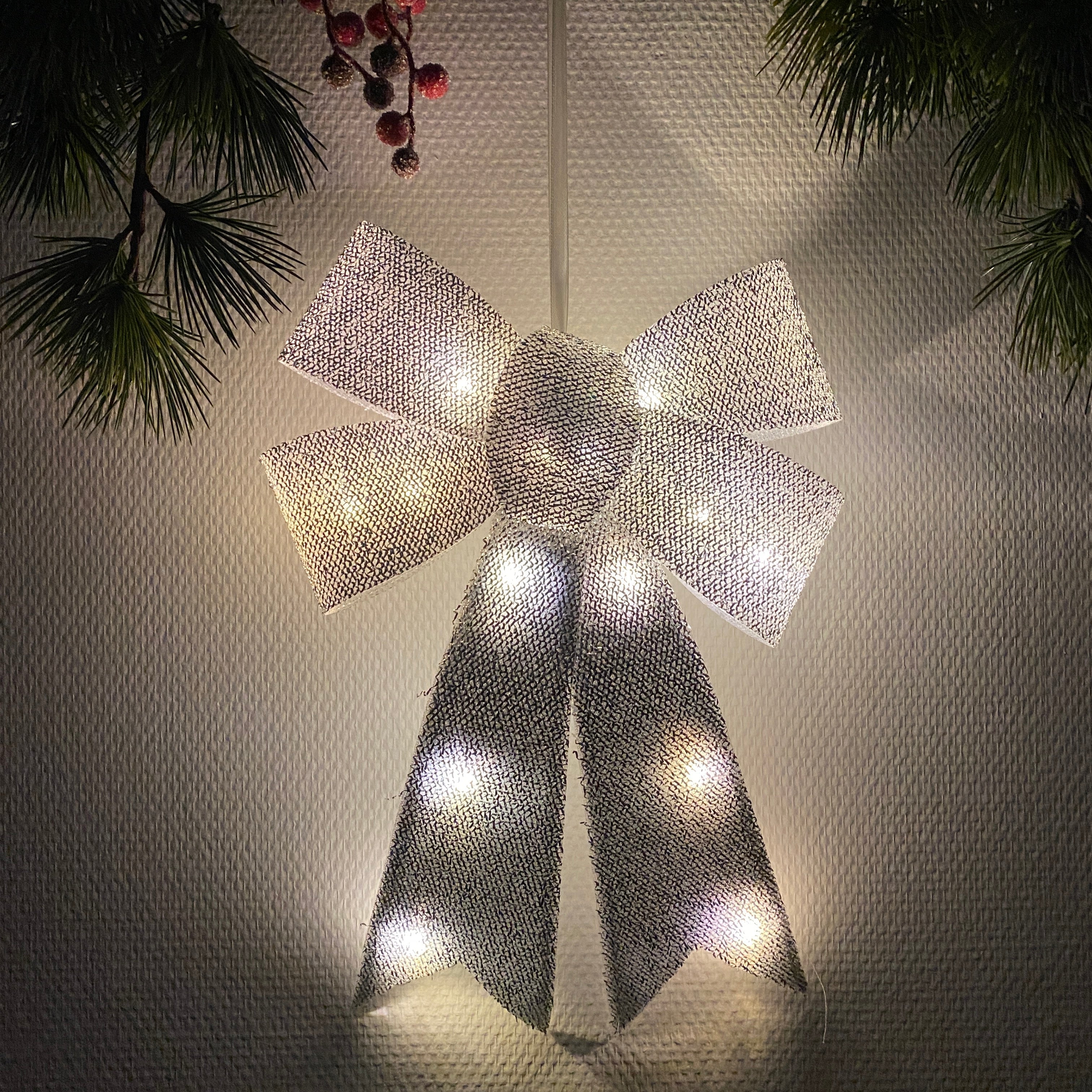 Sirius - Julius-båge med LED - silver 40 cm