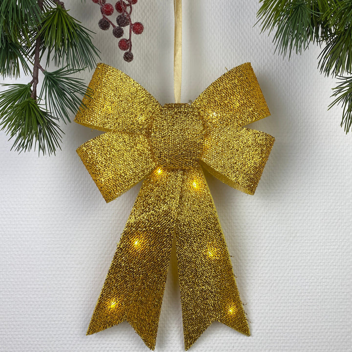 Sirius - Julius-rosett med LED - guld 40 cm