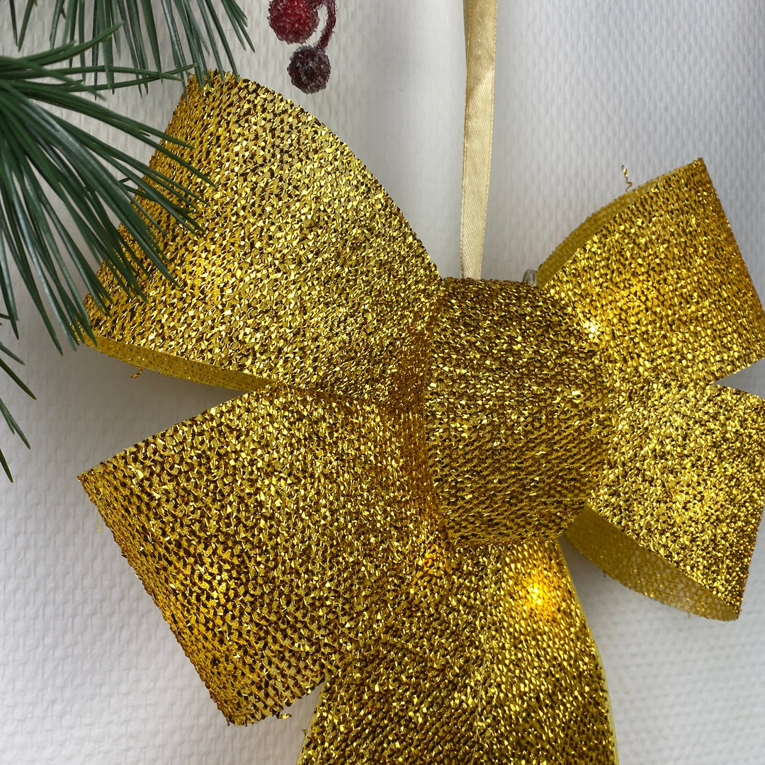 Sirius - Julius-rosett med LED - guld 40 cm