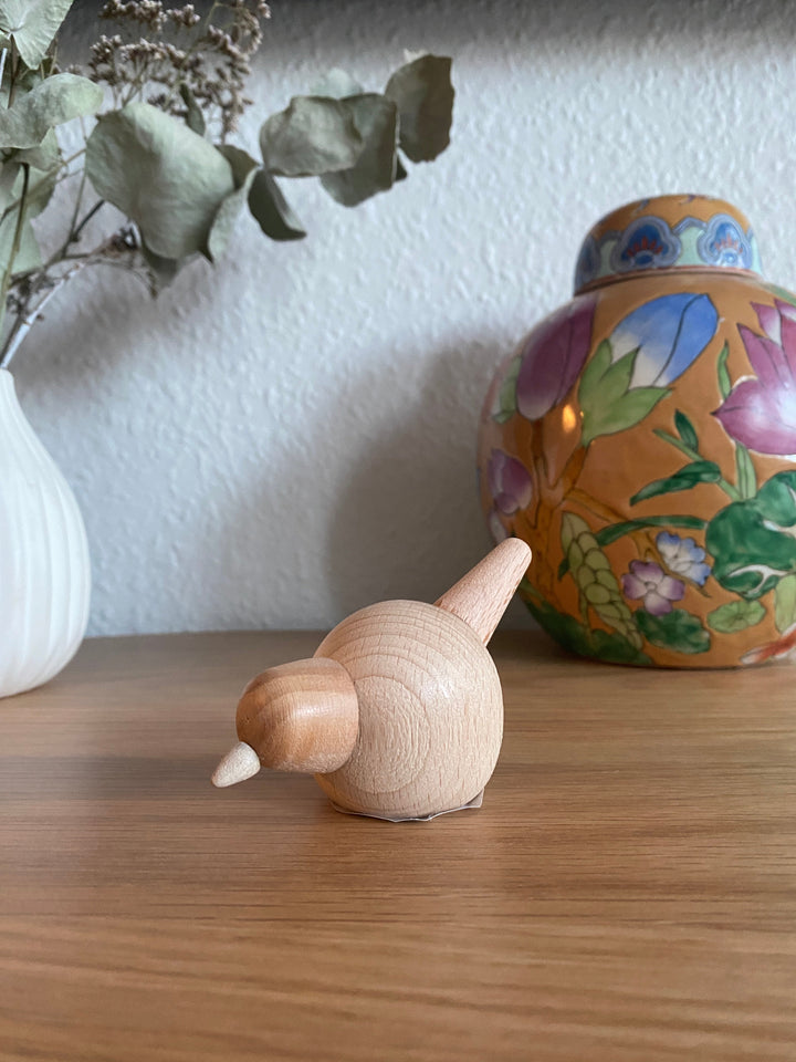 Fågel - H5 cm bok natur