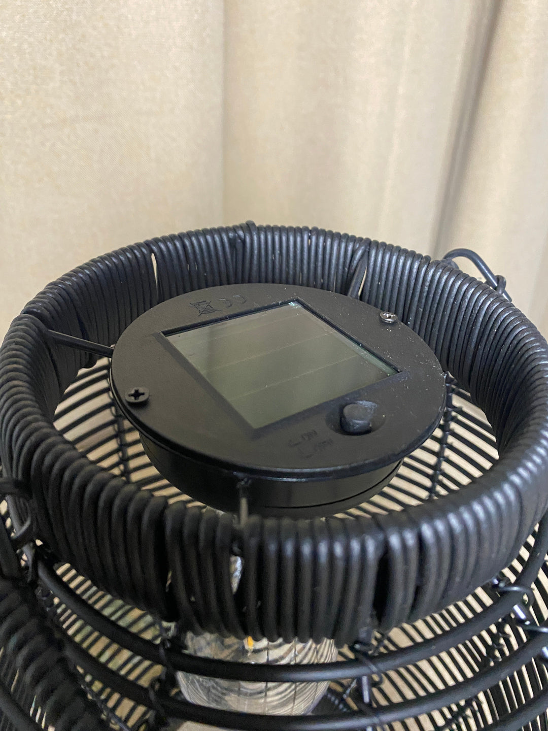 Solcellslykta D22x30 cm PVC/metall svart