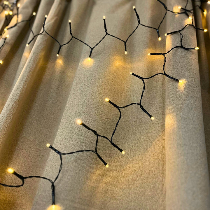 Dacore - batteridriven ljusslinga 120 LED-lampor blinkar i takt med musiken - varmvit