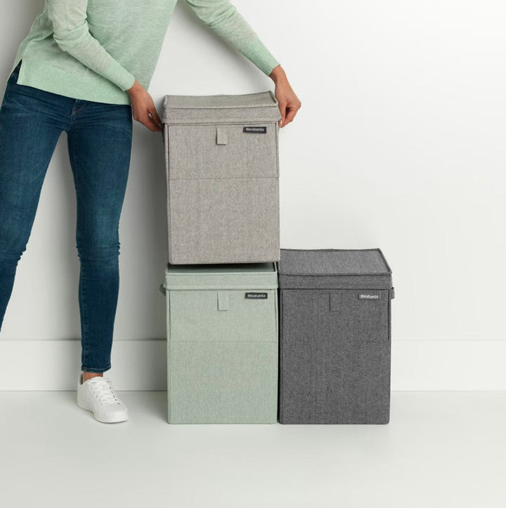 Brabantia - Stapelbar tvättkorg 35 L - Pepper Black