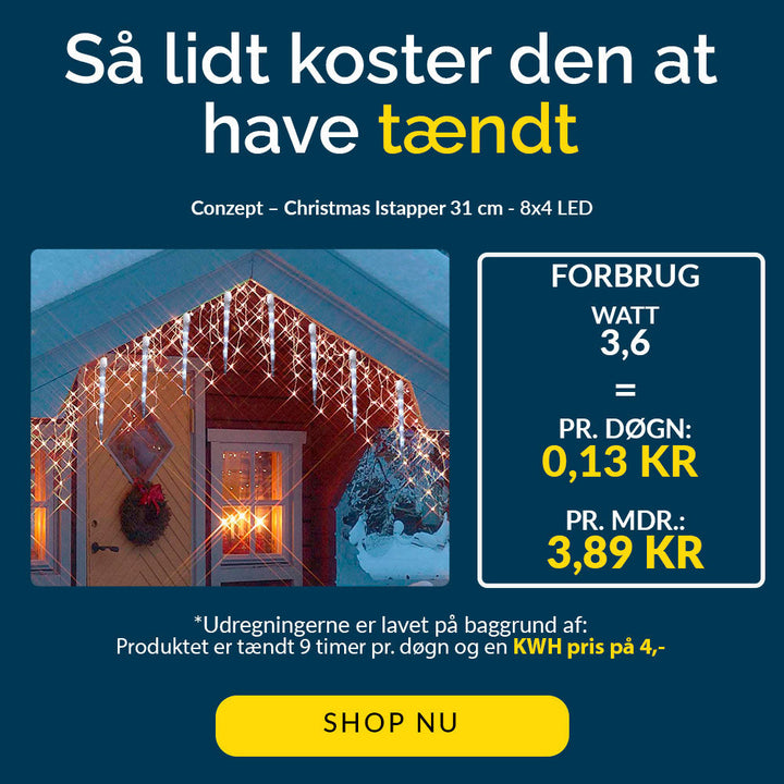 Conzept Christmas - Icicle 31 cm akryl 8x4 LED - 8 funktioner