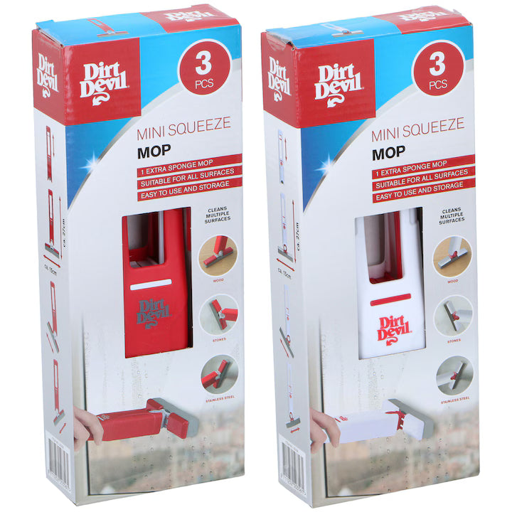 Dirt devil - Mini moppe med vrid - ass. farve