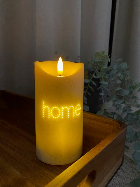 LED-blocklampa - Twinkle plast creme HOME