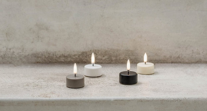 Uyuni - LED-värmeljus nordisk vit - H4 cm