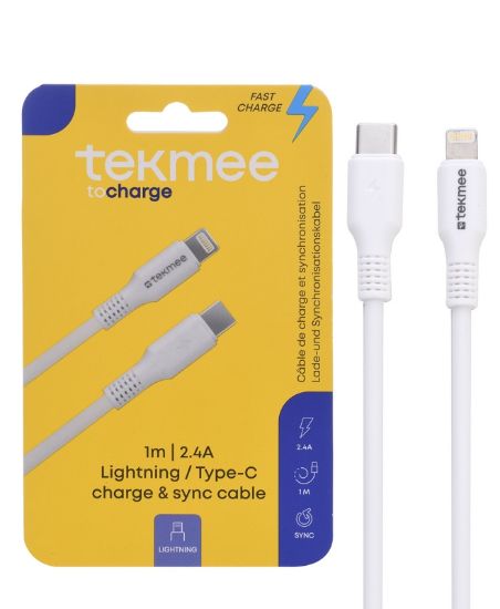 Tekmee - USB-C / Lightning kabel - 1 meter