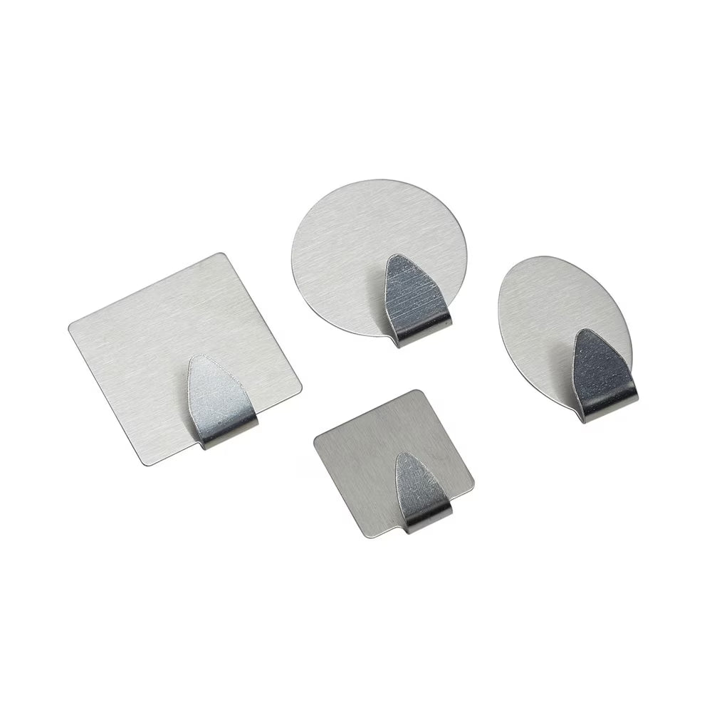 Självhäftande krokar 2/4 st. rostfritt stål