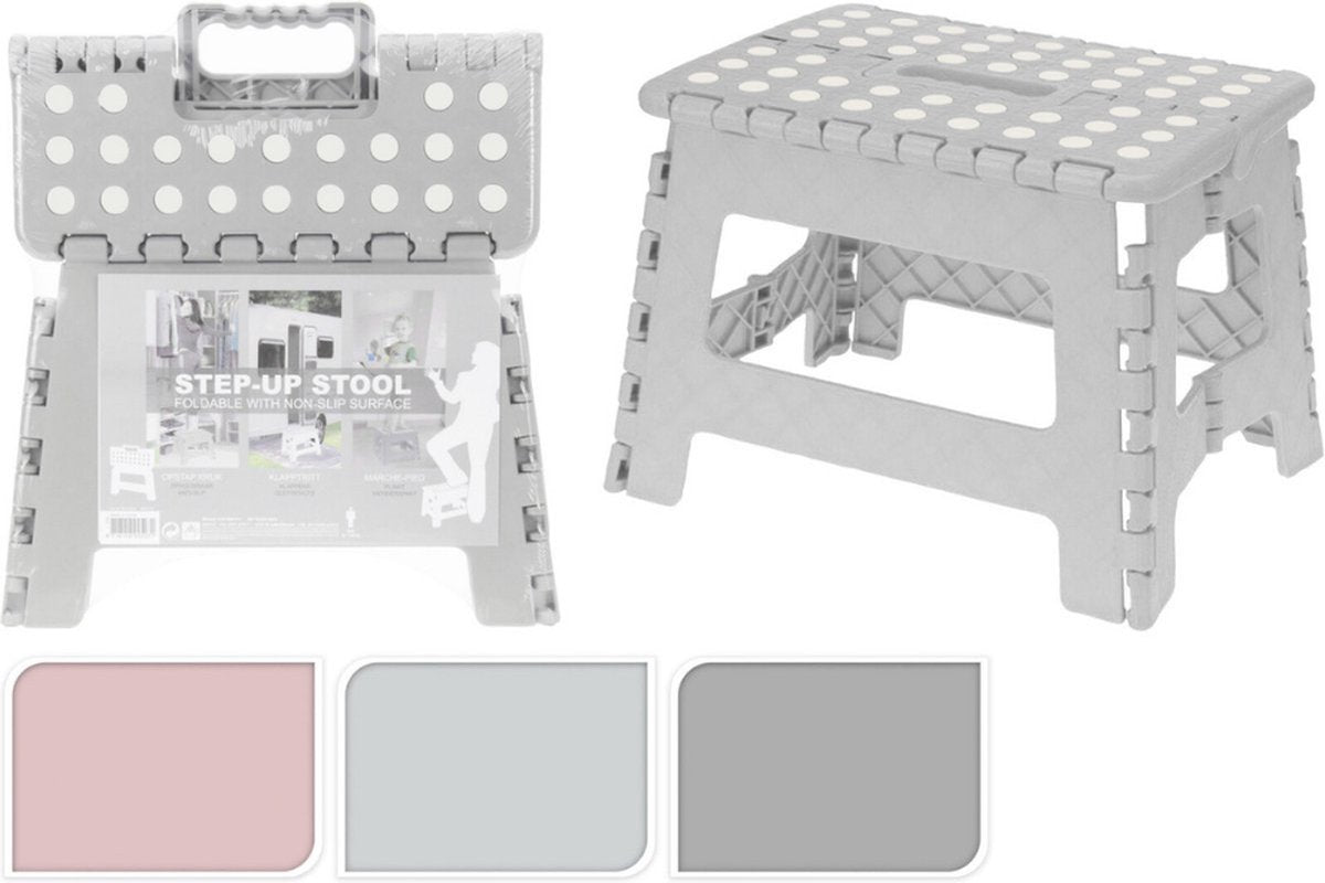 Fällbar trapppall - Höjd 22 cm - 3 ass. färger