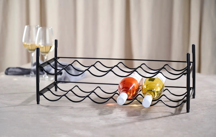 Day - Vinställ i svart stål - 57,5 x 26 x 21,5 cm