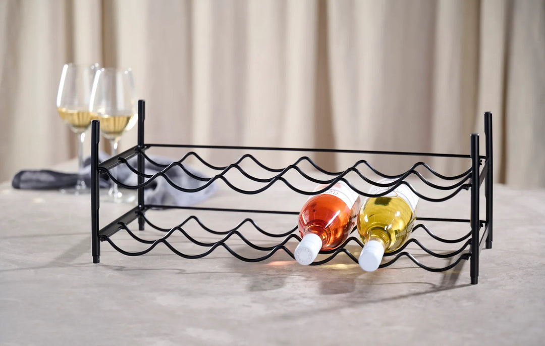 Day - Vinställ i svart stål - 57,5 x 26 x 21,5 cm